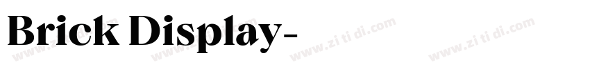Brick Display字体转换 Brick Display字体转换